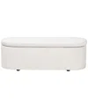 Baxton Studio Lavina Modern White Teddy-bear Fabric Storage Bench
