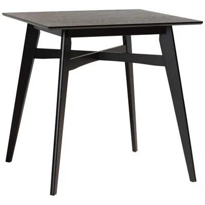 Baxton Studio Leena 35 1/2" Wide Black Wood Counter Height Pub Table