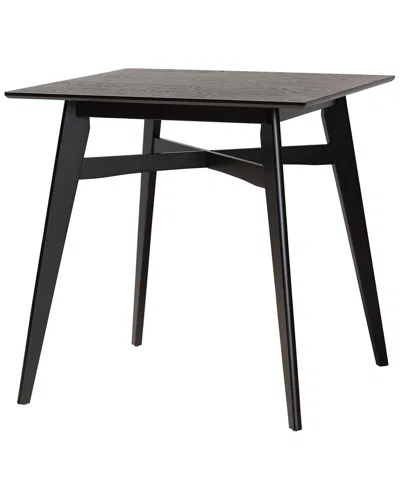 Baxton Studio Leena Mid-century Modern Counter Height Pub Table In Black