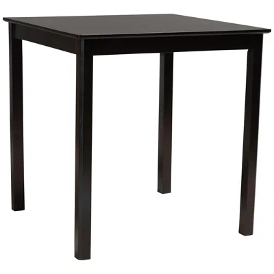 Baxton Studio Lenoir 35 1/2"w Espresso Brown Wood Counter Height Pub Table In Black