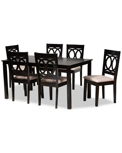 Baxton Studio Lenoir 7pc Dining Set In Brown