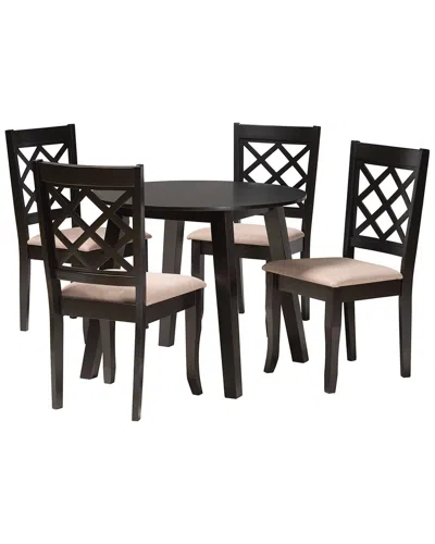 Baxton Studio Lexi Modern 5pc Dining Set In Black
