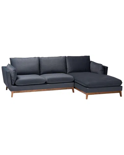 Baxton Studio Linanas Modern Fabric Right Facing Sectional Sofa In Grey