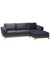 Baxton Studio Linanas Modern Fabric Right Facing Sectional Sofa In Grey