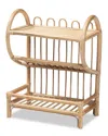 Baxton Studio Liora Rattan 2-tier Display Shelf In Brown