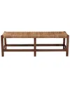 Baxton Studio Liza Bohemian Wood Accent Bench