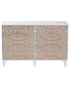 Baxton Studio Louetta Coastal White Carved Contrasting 6-drawer Dresser