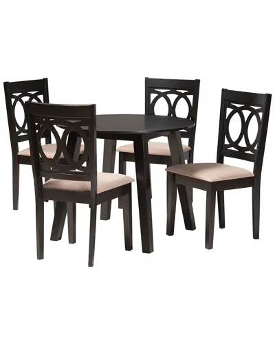 Baxton Studio Louisa Modern 5pc Dining Set In Black