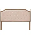 Baxton Studio Lourdes Upholstered Headboard With Solid Wood Frame In Multi