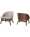 Baxton Studio Lovella Mid-century Modern 2-piece Accent Chair Set