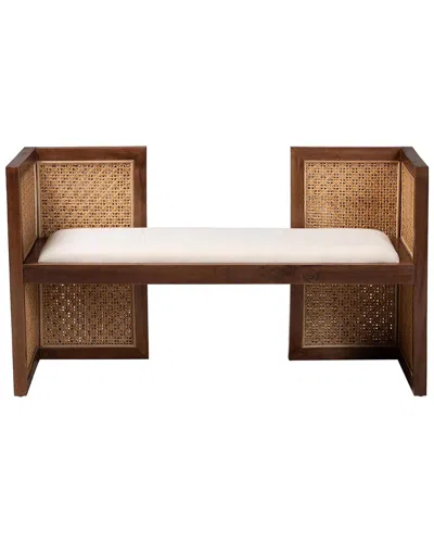 Baxton Studio Lovina Bohemian Wood Accent Bench In Brown