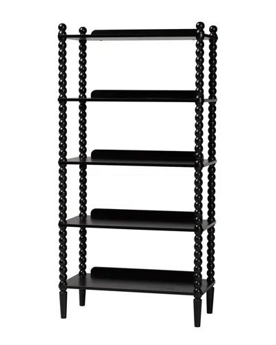 Baxton Studio Lucera Bobbin Display Shelf In Black