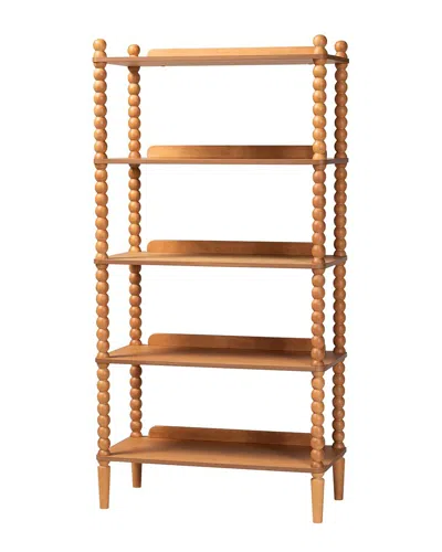 Baxton Studio Lucera Bobbin Display Shelf In Brown