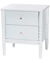 Baxton Studio Lucera Mid-century 2-drawer Bobbin Nightstand