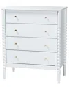 Baxton Studio Lucera Mid-century Bobbin Wood 4-drawer Chest