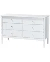 Baxton Studio Lucera Mid-century Bobbin Wood 6-drawer Dresser