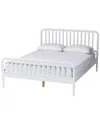Baxton Studio Lucera Mid-century Full Size Bobbin Bed In White