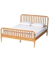 Baxton Studio Lucera Mid-century Queen Size Bobbin Bed