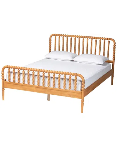 Baxton Studio Lucera Mid-century Queen Size Bobbin Bed