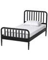 Baxton Studio Lucera Mid-century Twin Size Bobbin Bed In Black