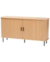 Baxton Studio Lucia Fluted Wood 55in Sideboard In Neutral
