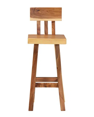 Baxton Studio Luli Suar Wood Bar Stool In Brown