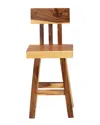 Baxton Studio Luli Suar Wood Counter Stool In Brown
