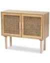 Baxton Studio Maclean Rattan 2-door Sideboard Buffet In Beige