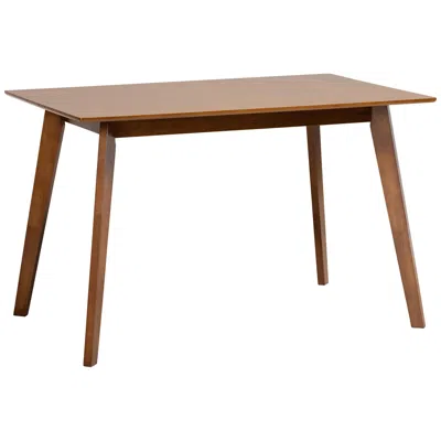 Baxton Studio Maila 47 1/4" Wide Walnut Brown Dining Table