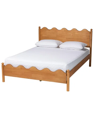 Baxton Studio Malaya Modern Queen Platform Bed With Scalloped Edges
