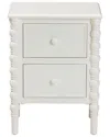 Baxton Studio Malinda Classic 2-drawer End Table With Spindle Legs