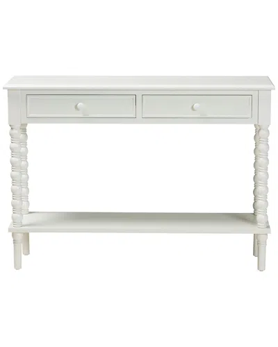 Baxton Studio Malinda Classic 2-drawer Console Table With Spindle Legs In White