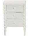 Baxton Studio Malinda Classic 3-drawer End Table With Spindle Legs