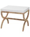 Baxton Studio Maliyah Japandi Seagrass Ottoman