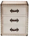 Baxton Studio Laura Vintage Canvas 2-drawer End Table Trunk