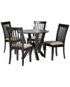Baxton Studio Bailey Modern Wood 5pc Dining Set