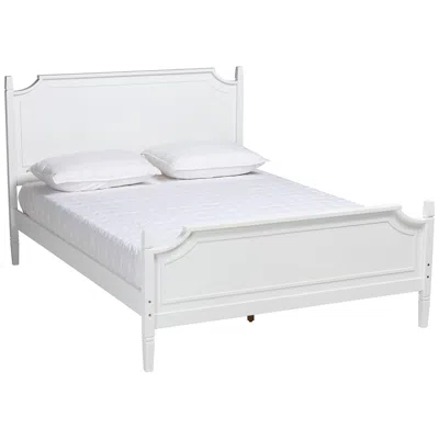 Baxton Studio Mariana White Wood Queen Platform Bed