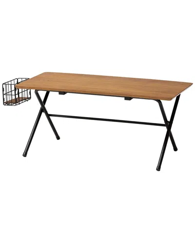 Baxton Studio Mariela Low Profile Coffee Table With Basket In Brown