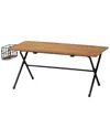 Baxton Studio Mariela Low Profile Coffee Table With Basket In Brown