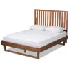 Baxton Studio Marin Walnut Brown King Size Platform Bed In Brown