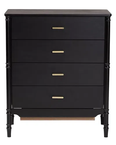 BAXTON STUDIO BAXTON STUDIO MARISELA WOOD CHEST OF DRAWERS WITH HANDLES