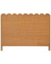 Baxton Studio Maritza Bohemian Rattan Pitrit Queen Standalone Headboard