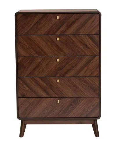 Baxton Studio Markell Mid-century Modern Transitional 5-drawer Storage Chest