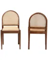 Baxton Studio Maryland Modern Wood 2pc Dining Chair Set