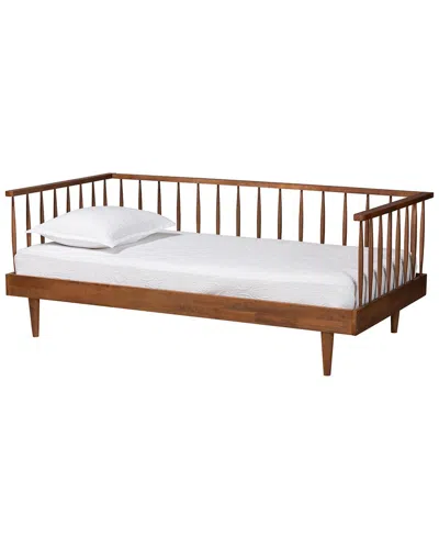 Baxton Studio Matilda Mid-century Modern Twin Size Daybed In Brown