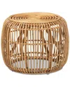 Baxton Studio Maverick Natural Rattan End Table In Brown