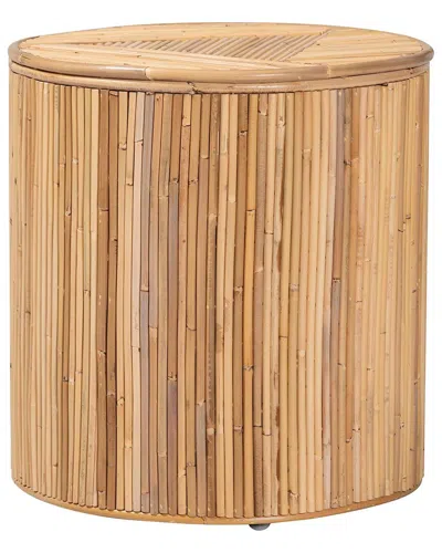 Baxton Studio Milagra Modern Bohemian Rattan Coffee Table In Brown