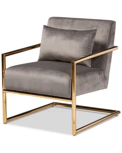 Baxton Studio Mira Lounge Chair In Gray