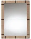 Baxton Studio Mirai Bohemian Woven Grasscloth Rectangle Accent Mirror