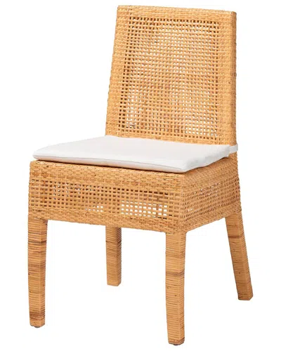 Baxton Studio Morris Bohemian Rattan Dining Chair In Brown